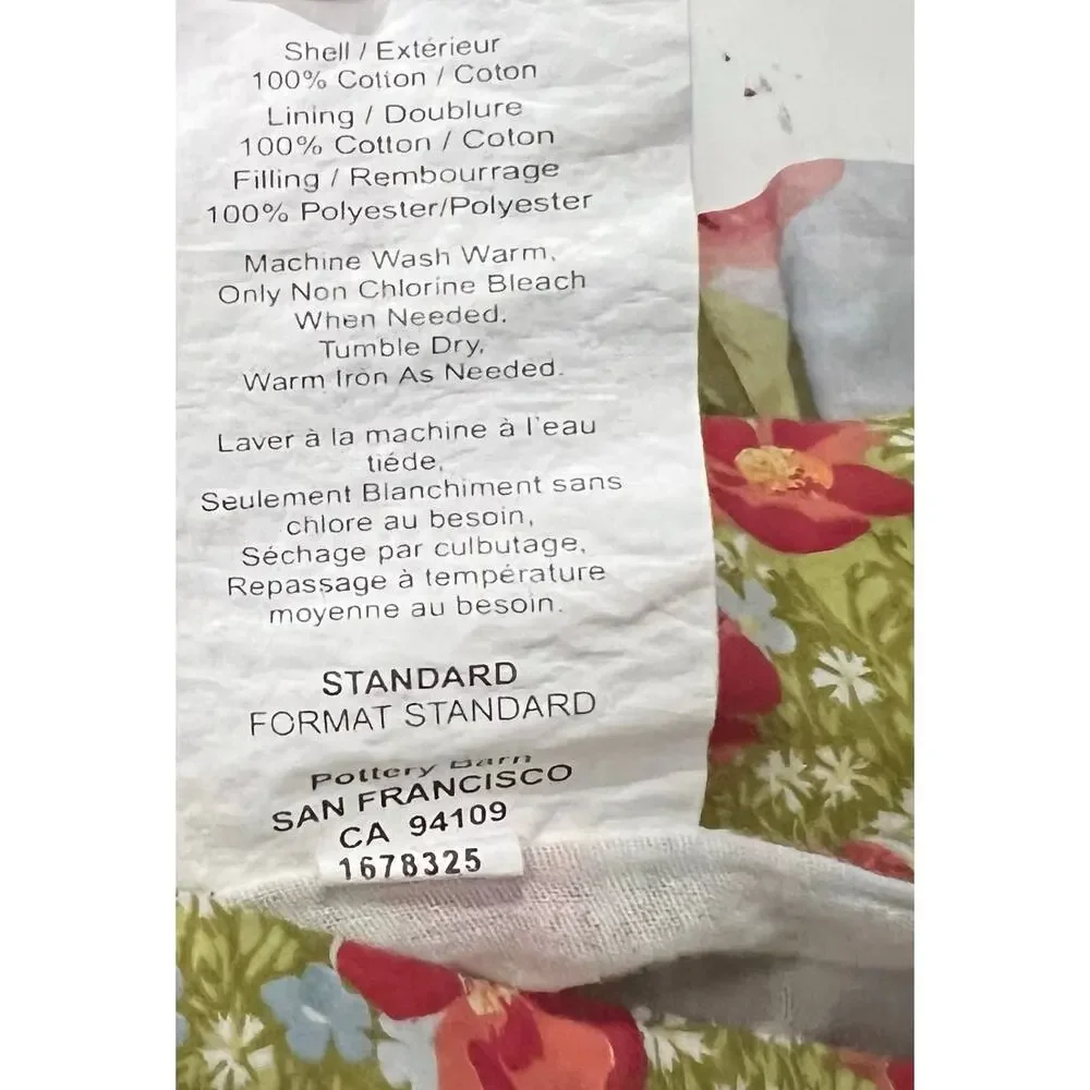 Waverly Sanctuary Rose King Pillow Shams Covers Set of 2 Red Blue Toile Floral